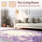 Pastel Floral Swirls With Leaves Rug