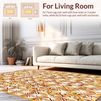 Warm Toned Geometric Lattice Design Rug