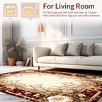 Antique Floral Vines Border Design Rug