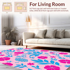 Bold Floral Pattern with Tribal Accents Rug