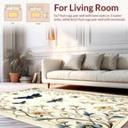 Elegant Floral Insect Scrollwork Design Rug