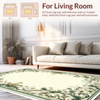 Ornate Floral Scrollwork Frame Design Rug