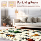 Whimsical Insects Floral Garden Collection Rug