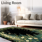Enchanted Forest Butterfly Botanical Rug