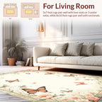 Whimsical Butterflies Floral Garden Design Rug