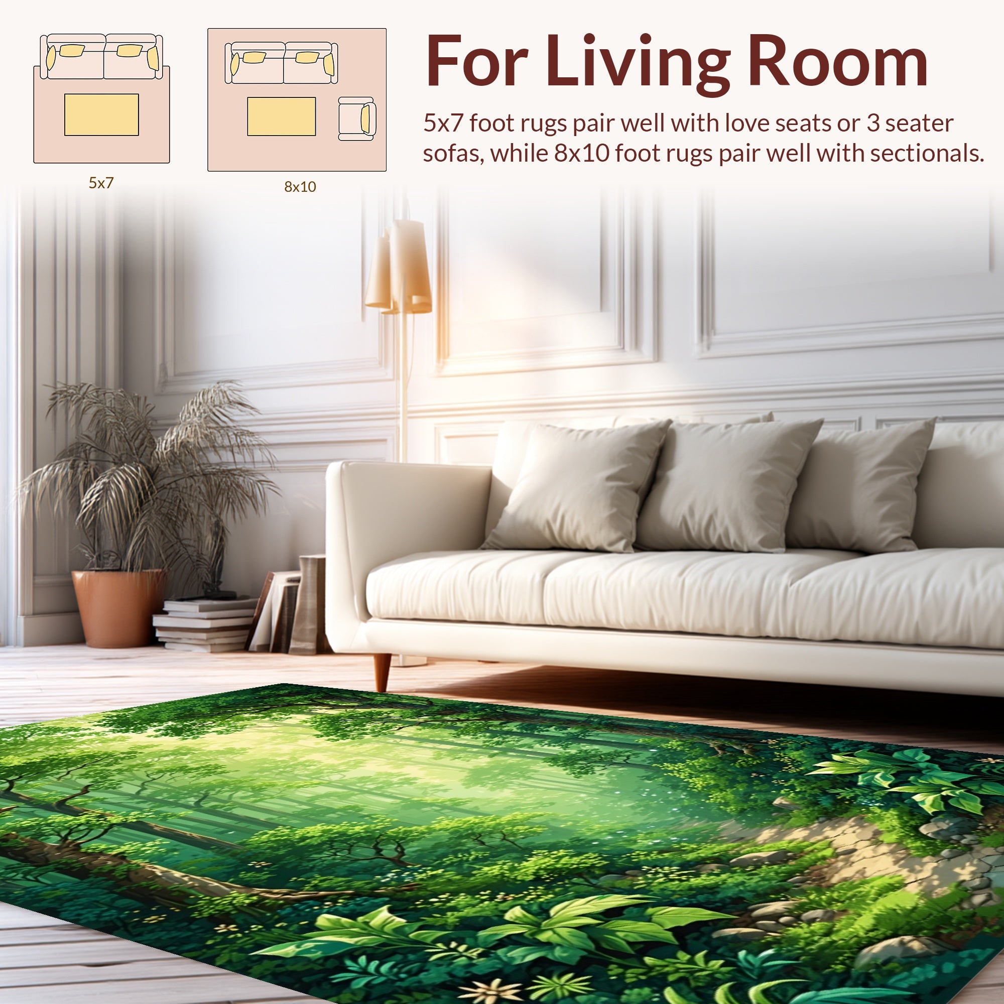 Enchanting Forest Path Nature Rug
