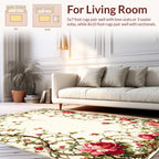 Vintage Peony Vine Floral Pattern Rug