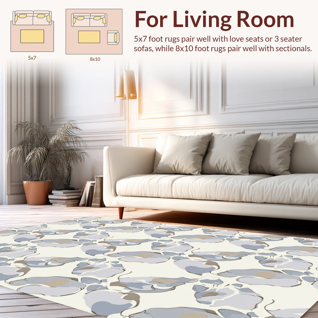 Abstract Organic Blend Stone Pattern Rug