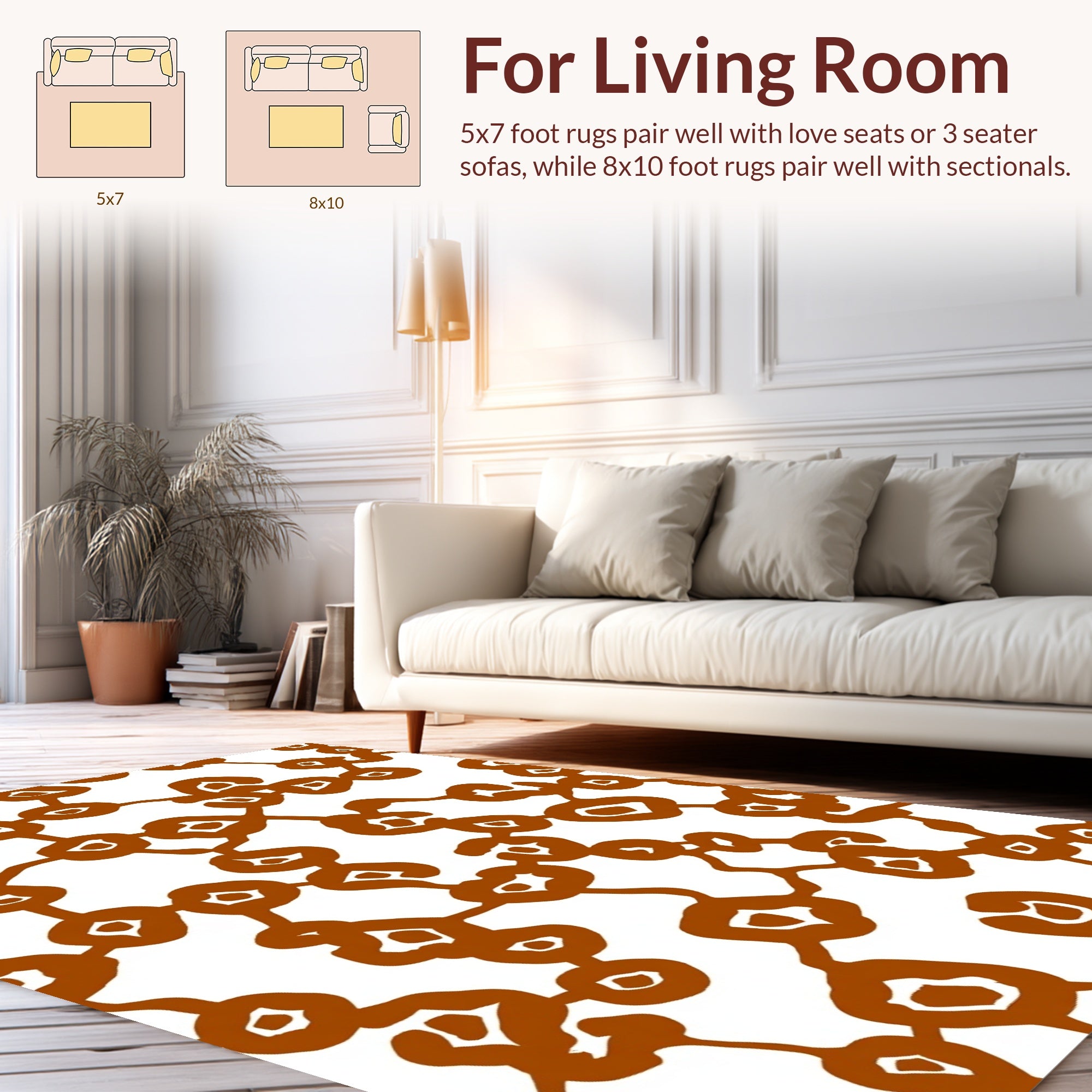 Organic Branching Abstract Pattern Rug