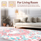 Whimsical Unicorn Floral Patterns Rug