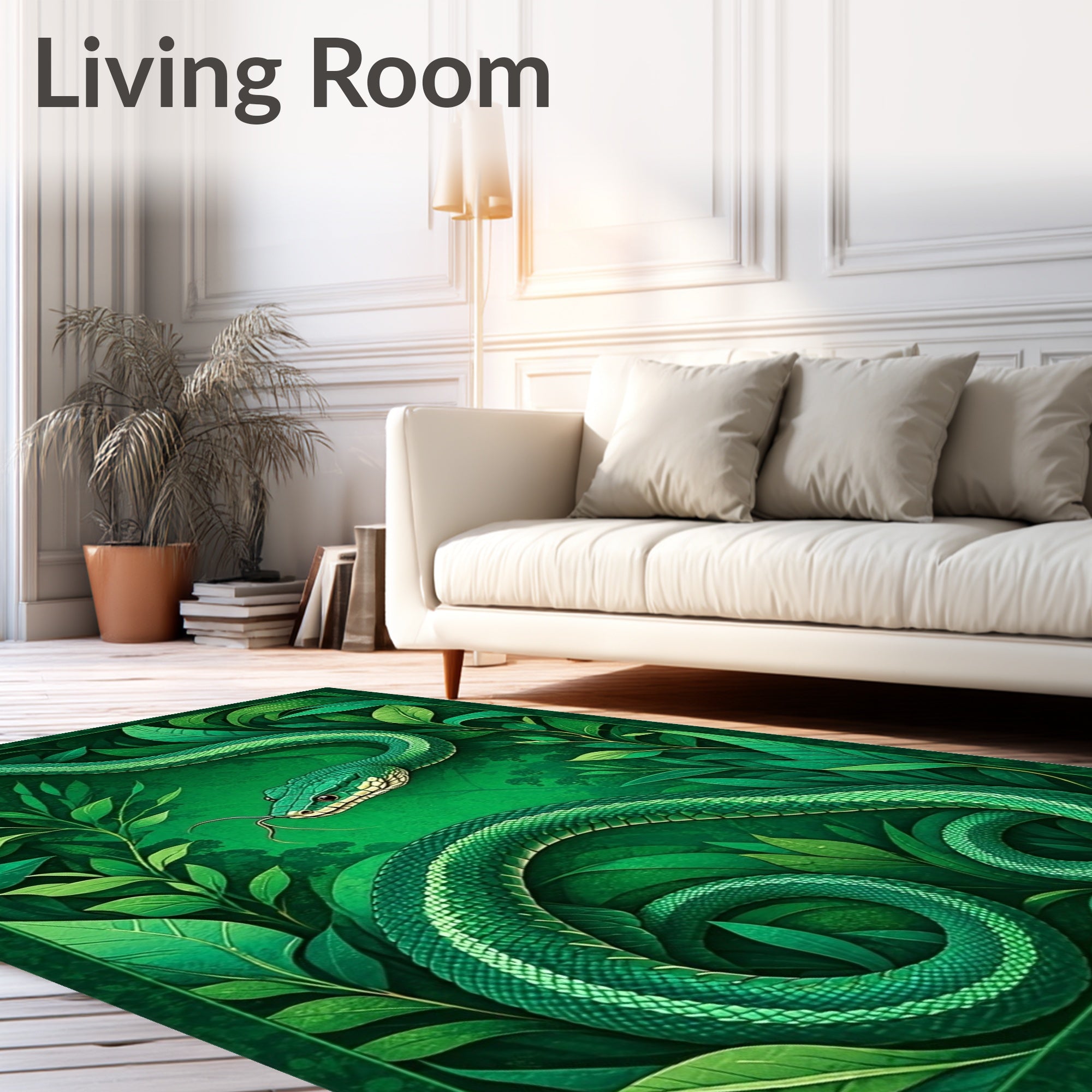 Emerald Serpent Forest Dream Rug