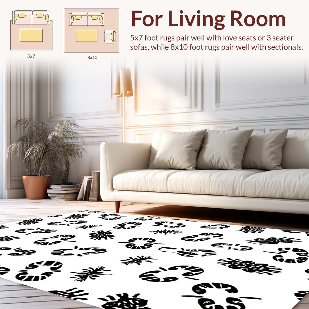 Tribal Inspired Abstract Pattern Rug