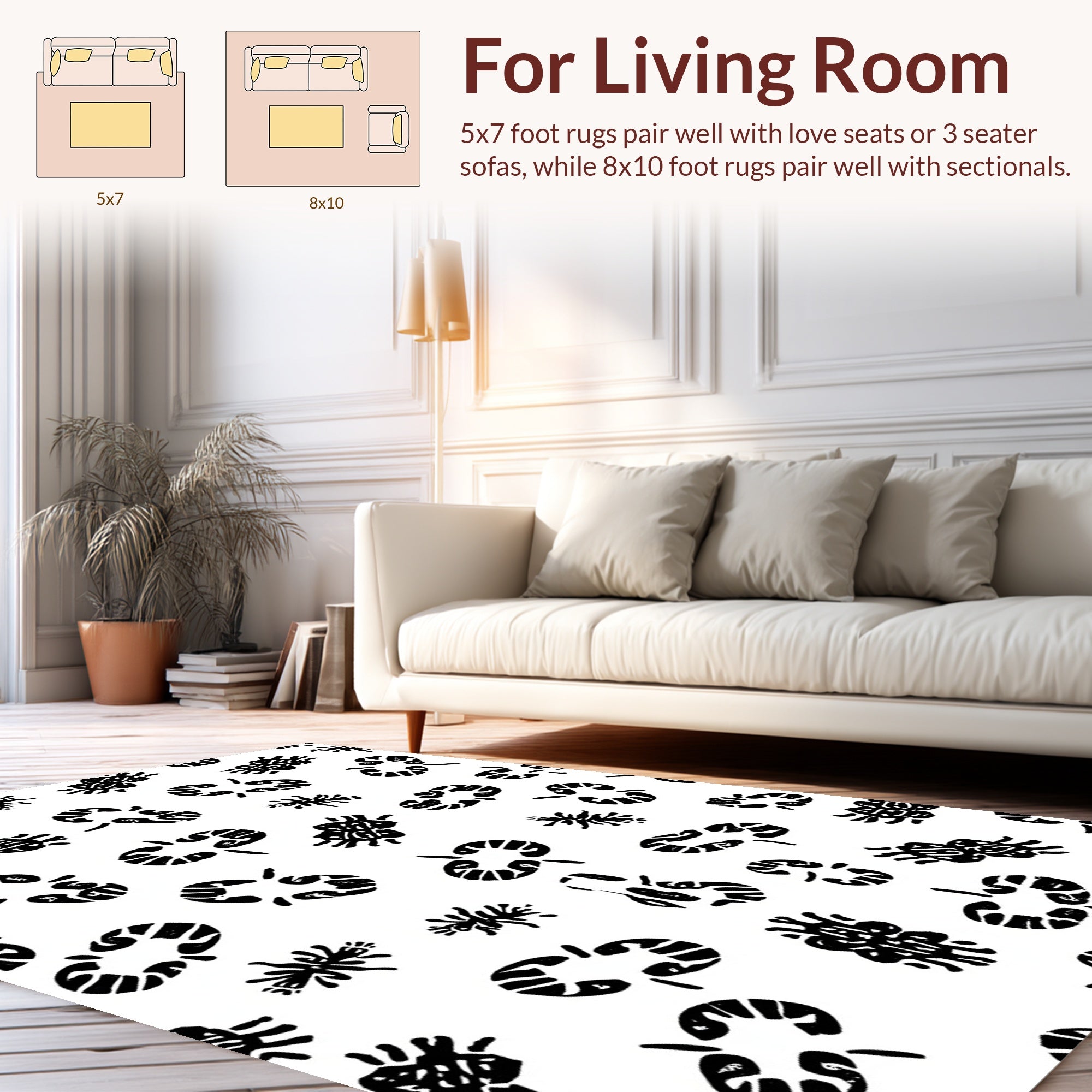 Tribal Inspired Abstract Pattern Rug