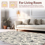 Drawn Floral Pattern Design Rug