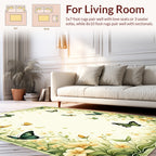 Whimsical Butterflies Floral Garden Rug