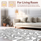 Abstract Swirl Linear Pattern Rug