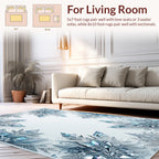 Icy Crystal Snowflake Pattern Rug