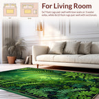Lush Forest Fern Pattern Rug