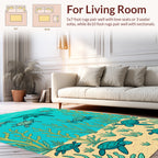 Playful Sea Turtle Pattern Rug