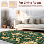 Ornate Floral Scrollwork Pattern Rug