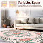Delicate Floral Scrollwork Design Rug