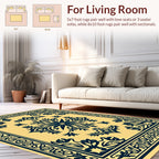 Classic Floral Leaf Border Design Rug