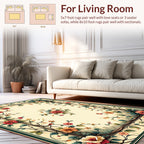 Vintage Floral Vine Frame Rug