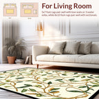 Botanical Vine Leaf Natural Rug