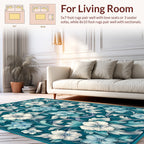 Oceanic Floral Scroll Work Rug