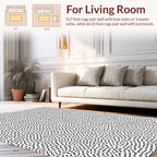 Monochrome Dot Pattern Rug