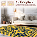 Radiant Sunburst Geometric Pattern Rug