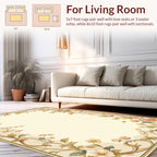 Vintage Floral Vine Border Design Rug