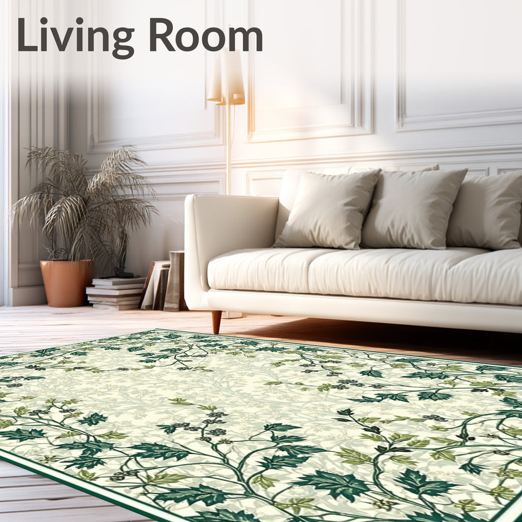 Vines And Leaves Detailed Pattern Rug