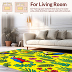 Vibrant Toucan Floral Jungle Design Rug