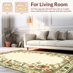 Floral Vine Border Traditional Rug