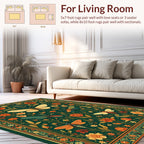 Enchanted Forest Butterfly Floral Pattern Rug