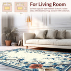 Floral Archway Delightful Blue Vine Rug