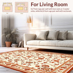 Ornate Floral Vine Pattern Rug