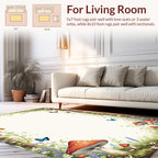 Enchanted Forest Butterflies and Mushrooms Rug