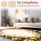 Ornate Floral Golden Vines Rug
