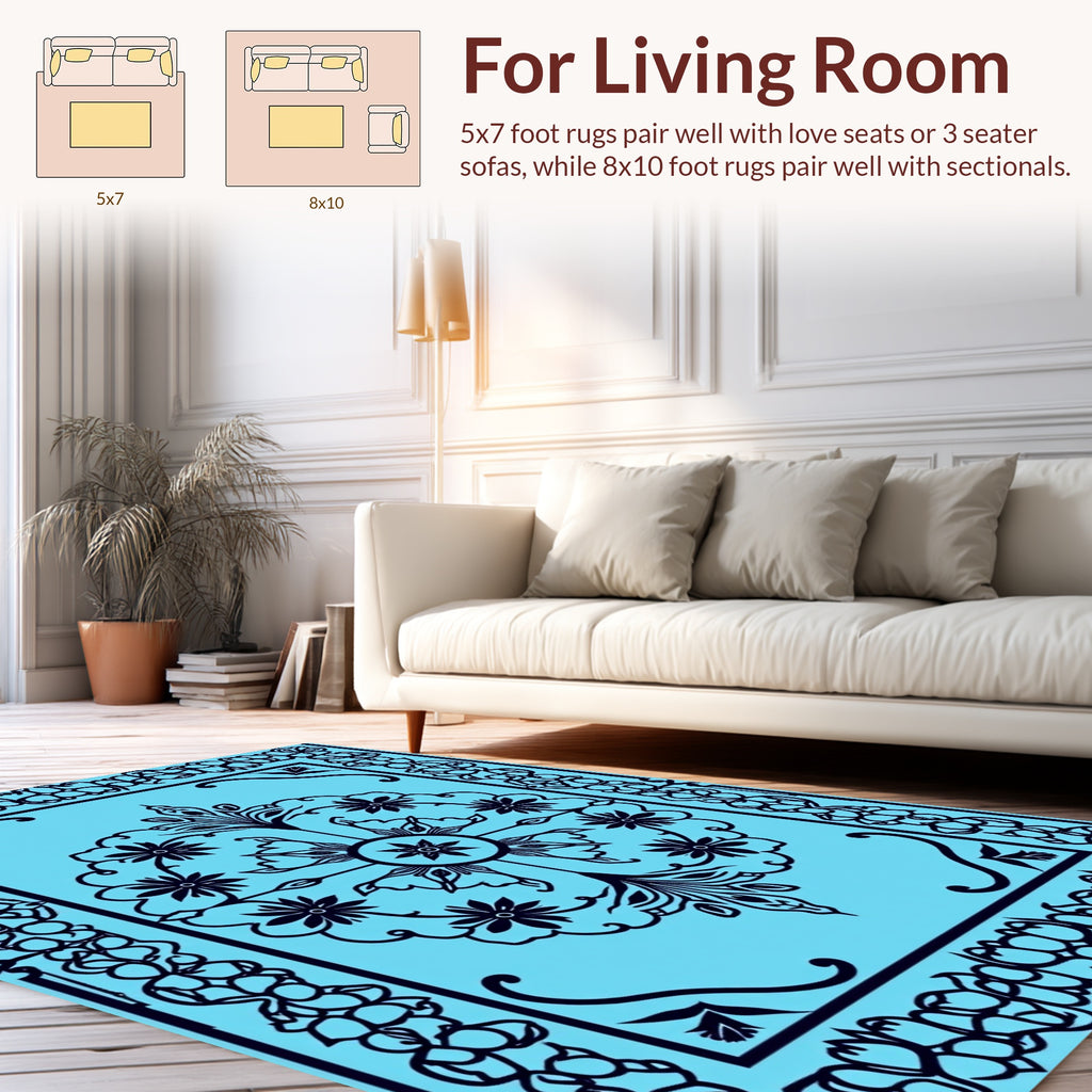 Floral Medallion Pattern Rug