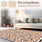 Abstract Organic Lines Dots Design Rug