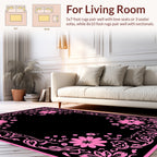 Bountiful Floral Frame Design Rug