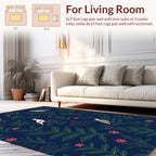 Nature Birds Flowers Garden Design Rug