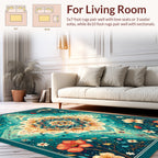 Mandala Floral Nature Inspired Round Rug
