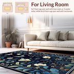 Midnight Garden Theme Butterflies Rug