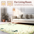 Nature Inspired Butterfly Floral Pattern Rug