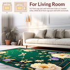 Elegant Dragonfly Floral Garden Design Rug