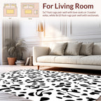 Abstract Black Spots Pattern Rug