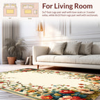 Elegant Floral Vine Botanical Design Rug